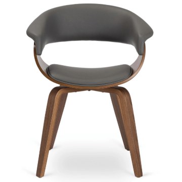 Mebel Elite Стул Gary из экокожи, серый/орех, ME.GARY/P/O/DG/E/K - Home Club
