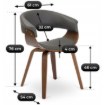 Mebel Elite Стул Gary из экокожи, серый/орех, ME.GARY/P/O/DG/E/K - Home Club, изображение 5