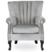 Mebel Elite Кресло Mallo, серое, велюровое, ME.MALLO/P/V/FW - Home Club, изображение 3