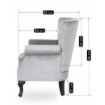 Mebel Elite Кресло Mallo, серое, велюровое, ME.MALLO/P/V/FW - Home Club, изображение 8