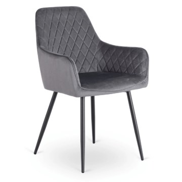 Mebel Elite Стул Bresso, серый, велюровый, ME.BRESSO/P/CZ/V/K - Home Club