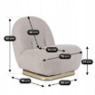 Mebel Elite Кресло для отдыха Sonny, вращающееся, серого цвета, из ткани «букле», ME.SONNY/P/ZL/TB/FW - Home Club, изображение 10