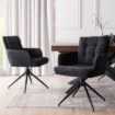 Mebel Elite Вращающееся кресло Akita, чёрное, из вельвета, ME.AKITA/CZ/SZTR/K - Home Club, изображение 2