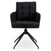 Mebel Elite Вращающееся кресло Akita, чёрное, из вельвета, ME.AKITA/CZ/SZTR/K - Home Club, изображение 7