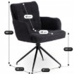 Mebel Elite Вращающееся кресло Akita, чёрное, из вельвета, ME.AKITA/CZ/SZTR/K - Home Club, изображение 11