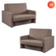 Mebel Elite Комплект из 2 двухместных кресел-кроватей Milan 2, бежевого цвета, PPHUE.MAJA2/POLARIS4/Z2/FW - Home Club