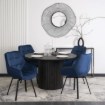 Mebel Elite Обертове крісло Luna, темно-синє, велюрове, ME.LUNA/GR/V/K - Home Club, Зображення 3