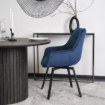 Mebel Elite Обертове крісло Luna, темно-синє, велюрове, ME.LUNA/GR/V/K - Home Club, Зображення 4