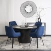Mebel Elite Обертове крісло Luna, темно-синє, велюрове, ME.LUNA/GR/V/K - Home Club, Зображення 5