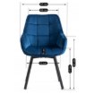 Mebel Elite Обертове крісло Luna, темно-синє, велюрове, ME.LUNA/GR/V/K - Home Club, Зображення 10