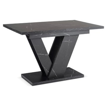 Mebel Elite Стол Clark, раскладной, 120–160 см, черный мрамор, PM.DUBAJ/CZM/S - Home Club