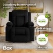 Mebel Elite Раскладной массажный кресло Box, черный, из вельвета, ME.BOX2/CZ/SZTR/FW - Home Club, изображение 4