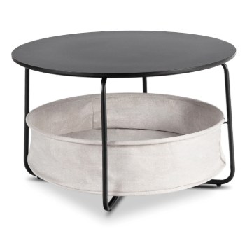 Mebel Elite Столик Dora, чёрный/бежевый, ME.DORA/CZ/BZ/L - Home Club