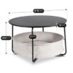 Mebel Elite Столик Dora, чёрный/бежевый, ME.DORA/CZ/BZ/L - Home Club, изображение 5
