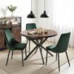 Mebel Elite Стол Dorian, раскладной, 80–160 см, орех/чёрный, ME.DORIAN/O/CZ/S - Home Club, изображение 2