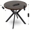 Mebel Elite Стол Dorian, раскладной, 80–160 см, орех/чёрный, ME.DORIAN/O/CZ/S - Home Club, изображение 8