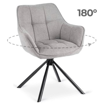 Mebel Elite Вращающееся кресло Peony 2, серого цвета, ME.PEONY2/P/T/K - Home Club