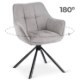 Mebel Elite Вращающееся кресло Peony 2, серого цвета, ME.PEONY2/P/T/K - Home Club