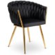 Mebel Elite Стілець Capi, чорний, плетений, велюровий, ME.CAPI/CZ/ZL/V/K - Home Club