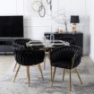 Mebel Elite Стул Capi, чёрный, плетеный, велюровый, ME.CAPI/CZ/ZL/V/K - Home Club, изображение 2
