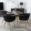 Mebel Elite Стул Capi, чёрный, плетеный, велюровый, ME.CAPI/CZ/ZL/V/K - Home Club, изображение 3