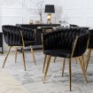 Mebel Elite Стул Capi, чёрный, плетеный, велюровый, ME.CAPI/CZ/ZL/V/K - Home Club, изображение 4