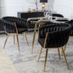 Mebel Elite Стул Capi, чёрный, плетеный, велюровый, ME.CAPI/CZ/ZL/V/K - Home Club, изображение 5