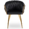 Mebel Elite Стул Capi, чёрный, плетеный, велюровый, ME.CAPI/CZ/ZL/V/K - Home Club, изображение 8