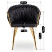 Mebel Elite Стул Capi, чёрный, плетеный, велюровый, ME.CAPI/CZ/ZL/V/K - Home Club, изображение 11