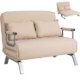 Mebel Elite Двомісне розкладне крісло Bart 2, бежеве, ME.BART2/BZ/T/FW - Home Club