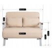 Mebel Elite Двухместное раскладное кресло Bart 2, бежевого цвета, ME.BART2/BZ/T/FW - Home Club, изображение 11