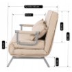 Mebel Elite Двухместное раскладное кресло Bart 2, бежевого цвета, ME.BART2/BZ/T/FW - Home Club, изображение 12
