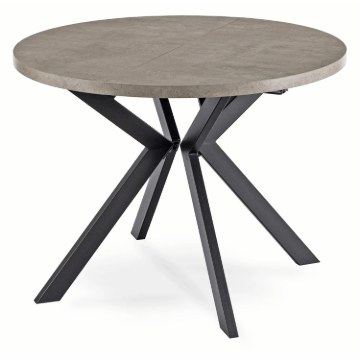 Mebel Elite Стіл Lukas, розкладний, 100–250 см, бетон/чорний, ME.LUKAS/BET/CZ/S - Home Club