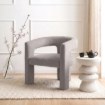 Mebel Elite Кресло для отдыха Lille, серое, велюровое, ME.LILLE/P/V/FW - Home Club, изображение 2