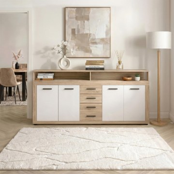 Mebel Elite Комод Blago 190 см, дуб «Сонома»/белый, W.LUNA/DS/B/KOM4D4S - Home Club