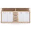 Mebel Elite Комод Blago 190 см, дуб «Сонома»/белый, W.LUNA/DS/B/KOM4D4S - Home Club, изображение 4