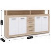 Mebel Elite Комод Blago 190 см, дуб «Сонома»/белый, W.LUNA/DS/B/KOM4D4S - Home Club, изображение 6