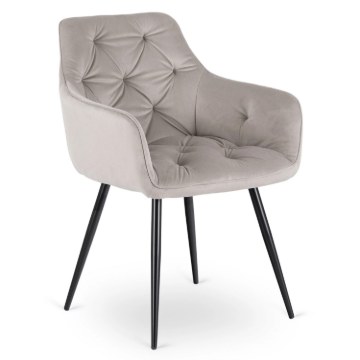 Mebel Elite Стул Modesto, серый велюр, ME.MODESTO/P/CZ/V/K - Home Club