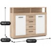 Mebel Elite Комод Blago Midi B 119,5 см, дуб «Сонома»/белый, W.LUNA/MIDIB/DS/B/KOM2D4S - Home Club, изображение 6
