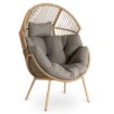 Mebel Elite Садовое кресло для отдыха с подставкой для ног Portland, серого цвета, ME.PORTLAND/P/NAT/T/FW - Home Club, изображение 4