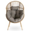 Mebel Elite Садовое кресло для отдыха с подставкой для ног Portland, серого цвета, ME.PORTLAND/P/NAT/T/FW - Home Club, изображение 5