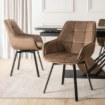 Mebel Elite Обертове крісло Luna, коричневе, велюрове, ME.LUNA/BR/V/K - Home Club, Зображення 2