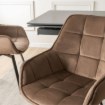 Mebel Elite Обертове крісло Luna, коричневе, велюрове, ME.LUNA/BR/V/K - Home Club, Зображення 4