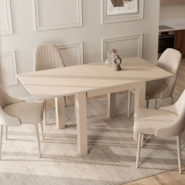 Mebel Elite Раздвижной стол Max 80–160 см, орех макадамия, W.MAX/OM/S - Home Club