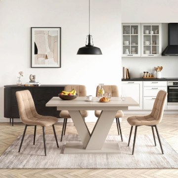 Mebel Elite Стол Clark, раскладной, 120–160 см, «Кашмир», PM.DUBAJ/KASZ/S - Home Club