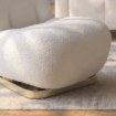 Mebel Elite Кресло для отдыха Sonny, вращающееся, кремового цвета, из ткани «букле», ME.SONNY/KR/ZL/TB/FW - Home Club, изображение 4