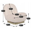 Mebel Elite Кресло для отдыха Sonny, вращающееся, кремового цвета, из ткани «букле», ME.SONNY/KR/ZL/TB/FW - Home Club, изображение 10