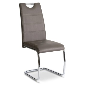 Mebel Elite Стілець Lopez, сірий, екошкіра, ME.LOPEZ/P/CH/E/K - Home Club