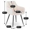 Mebel Elite Стул Nawara кремового цвета из букле, ME.NAWARA/KR/CZ/TB/K - Home Club, изображение 10