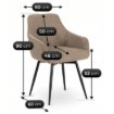 Mebel Elite Вращающееся кресло Larisa бежевого цвета, ME.LARISA/BZ/CZ/T/K - Home Club, изображение 7
